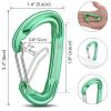 PANDENGZHE 6pcs Small Carabiner Clips, 9KN (2023lbs) Heavy Duty, Lightweight Carabiner for Camping, Hiking, Keychain, Gym, Dog Leash (Green) view 2