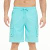 REDTURKEY Men's Swim Trunks Board Shorts Quick Dry Mens Swimming Trunks with Compression Liner Swimwear Bathing Suits with Side Pockets Lake Blue view 2