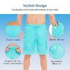 REDTURKEY Men's Swim Trunks Board Shorts Quick Dry Mens Swimming Trunks with Compression Liner Swimwear Bathing Suits with Side Pockets Lake Blue view 4