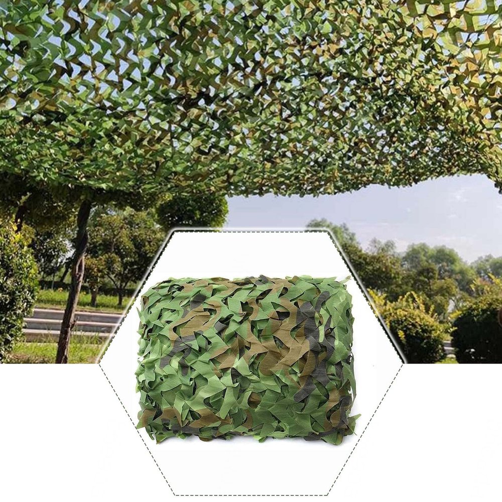 Outdoor Camouflage Netting, Camouflage Shade Net, Military Net, Hunting, Camping, Decorative, Light Sunscreen Net 2/3/4/5/6/7/8/9/10m, for Garden, Car Cover Camo Netting,Jungle-3x8m(9.8 * 26.2ft)