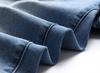 DGHM-JLMY Men Tattered Colored Yarn Slightly Elastic Jeans Ripped Hole Slim-fit Casual Jean Destroyed Straight Denim Pant (Blue,28) view 4