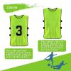 Augctoer Scrimmage Vest Sports Pinnies,Practice Vests,Team Practice Jerseys, Training Pennies for Sports Youth Adult 12pcs (Green, XL) view 4