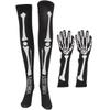 ABOOFAN 1 Set Long Accessory Knee Stockings Cosplay for Thigh Full Stylish Pattern Fashion and Party Costume High Skeleton Socks Gras Mardi Finger Halloween Bones Gloves view 1