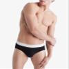 Calvin Klein Men's Cotton Stretch 3-Pack Hip Brief, Black Bodies W/Grey Heather, Silver Birch, Raspberry Blush, X-Large view 4