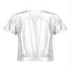 Hansber Kids Boys Girls Shiny Metallic T-Shirts Round Neck Short Sleeve Dance Tops Stage Performance Costume Metallic,Silver 11-12 view 2