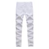 DGHM-JLMY Men's Jeans with Holes Zip Pants Moto Biker Jeans Distressed with Zipper Ripped Straight Fit Zipper Jeans Destroyed (White,28) view 2