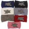 OSALADI Knitted Headband Simple Flower Pattern Woolen Yarn Hair Hoops for Comfortable and Breathable Headdress for Women Elegant Black for Everyday Wear view 3