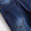 Men's Ripped Elastic Slim Jeans Fit Distressed Straight Leg Fashion Denim Pants Classic with Holes Jeans (Dark Blue,28) view 4