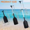 VEITHI Boat Paddle Telescoping Collapsible Oar for Boat Anti Slip Aluminum Plastic Canoe Paddles 2 Pack Small Tubing Floats Oars Row and Safety Boat Accessories for Kids and Adults(Black) view 3
