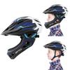 ONTYZZ Kids Bicycle Helmet Kids Adjustable Safety Full Face Helmet Lightweight Toddler Mountain Full Bike Helmet for Skating Cycling Scooter for Youth Child Boys Girls Ages Blue and White/S view 1