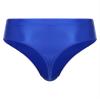 Daenrui Men's Shiny Elastic Waistband Underwear Swim Briefs Bikini Briefs Thong Swimsuit Swimwear Blue Large view 2