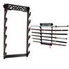 GUIIYLGG Sword Holder Katana Wall Mount - 6 Tier Samurai Sword Display Rack Wand Wakizashi Tanto Wall Hanger Sword Rack Sword Stand Display view 1