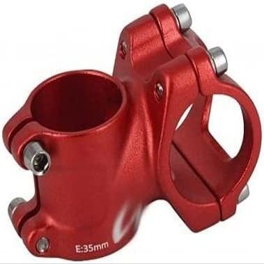 ZECHAO 25.4/31.8mm Mountain Road Handlebar,Bike Stem Hollow Short Handlebar Stem Aluminium Alloy Mountain Bike Accessories Bike Stem (Color : Red, Size : 25.4mm)