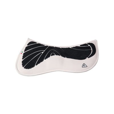 Acavallo Gel and Memory Foam Half Saddle Pad, Size 2, White, Horse Equipment Accessories