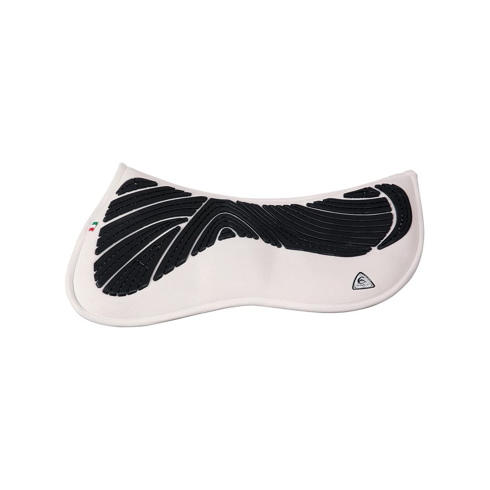 Acavallo Gel and Memory Foam Half Saddle Pad, Size 2, White, Horse Equipment Accessories