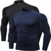 2/3 Pack Men's Compression Shirts Long Sleeve Workout Shirts Mock Turtleneck Athletic Base Layer Active Undershirts Tops view 1