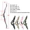 62" Takedown Recurve Bow Arrows Kit 30-60lbs Hunting Bow Metal Riser Longbow for Adult Youth Outdoor Shooting Right Hand (30Lbs, Gray-Green) view 2