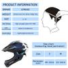 ONTYZZ Kids Bicycle Helmet Kids Adjustable Safety Full Face Helmet Lightweight Toddler Mountain Full Bike Helmet for Skating Cycling Scooter for Youth Child Boys Girls Ages Blue and White/M view 2