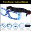 WIRUN Professional Sports Goggles Dribbling Protective Safety Eyewear Basketball Glasses for Adult Men Youth with Adjustable (Transparent Blue) view 3