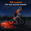 RAVEMEN TR500 500 Lumens Bike Tail Light for Daytime Night Riding, Brake Sensing Bike Rear Light with Side Visibility, 6 Light Modes, USB C Rechargeable Fit Round/Aero Seat Posts view 3