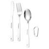 GANAZONO 1set Stainless Steel Camping Cutlery Portable Utensil Kit for Outdoor Dining Includes Fork Knife and Spoon Lightweight Design for Travel and Picnics view 1