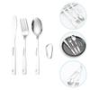 GANAZONO 1set Stainless Steel Camping Cutlery Portable Utensil Kit for Outdoor Dining Includes Fork Knife and Spoon Lightweight Design for Travel and Picnics view 2