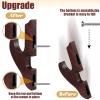 Chunful 2 Pcs Sword Wall Mount Sword Holder Katana Stand 1 Tier Hanger Adjustable Wooden Mounts for Samurai(5.91 x 2.76 x 1.38 Inches,Reddish Brown) view 3