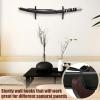 Chunful 2 Pcs Sword Wall Mount Sword Holder Katana Stand 1 Tier Hanger Adjustable Wooden Mounts for Samurai(5.91 x 2.76 x 1.38 Inches,Reddish Brown) view 4