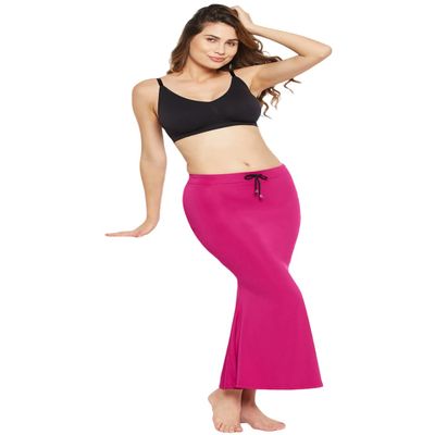 BE4ME.COM Lycra Saree Shapewear Petticoat for Women, Shapers for Women's Sarees Fish Cut Shapewear (Pink)