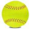 ABAJI Softball 1 Pack Blank Ball PU Surface Cork Core Suitable for Bat Heavy Duty Slowpitch Sports Youth Boy and Girl Practice Training DIY Draw Painting Autograph view 1
