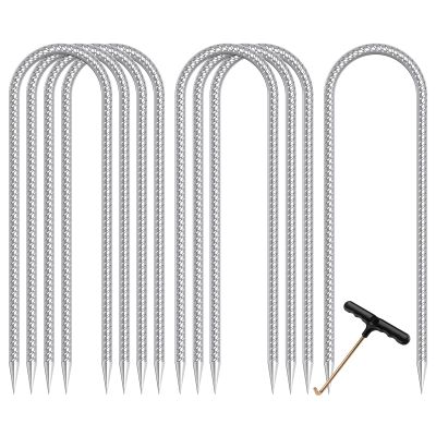 Trampoline Stakes high Wind, Heavy Duty Trampoline Anchors, Galvanized Steel Wind Stakes for Trampoline (NewU-stakes-8pcs)