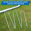 Trampoline Stakes high Wind, Heavy Duty Trampoline Anchors, Galvanized Steel Wind Stakes for Trampoline (NewU-stakes-8pcs) view 3
