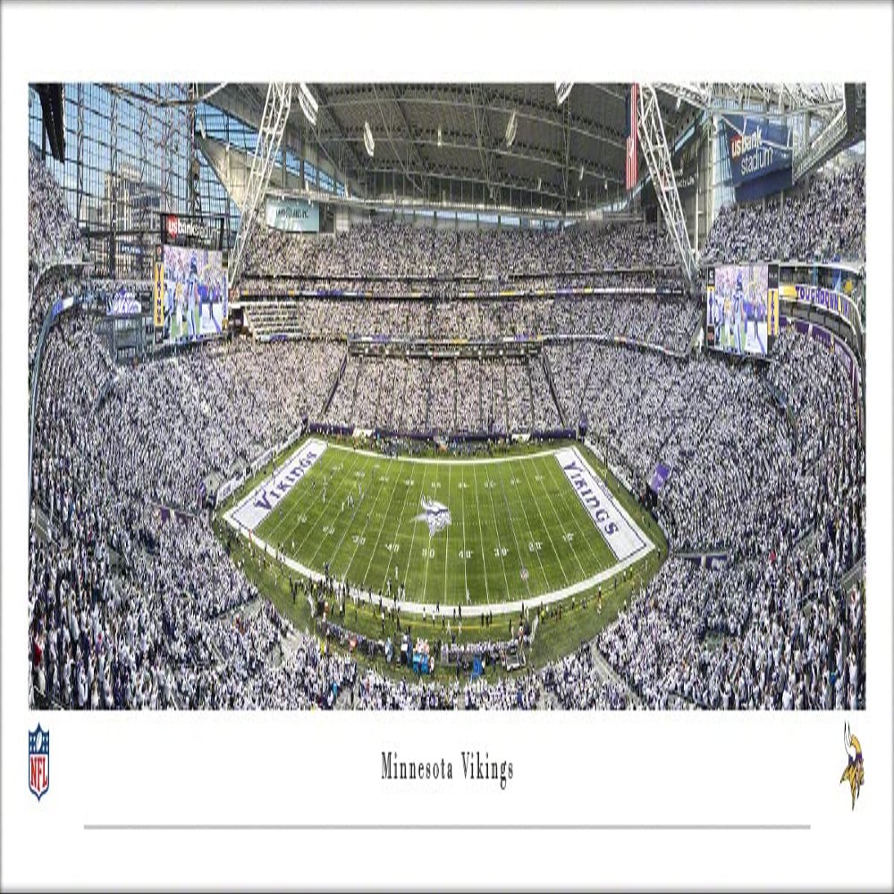 Minnesota Vikings Whiteout Game - Unframed 40 x 13.5 Poster by Blakeway Panoramas