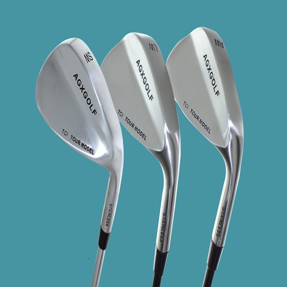 AGXGOLF Men's Right Hand, Regular Flex, Cadet Length (34.5 inch) TCI Tour Edition Wedge Set; Gap Wedge, Sand Wedge, Lob Wedge Set: Soft Face; USA Bilt!
