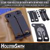 [2 Pack] Monoblock Gear Belt Clips - (No Hardware) - (1.50in Belts) - Inside-The-Waistband/IWB Customized Fit Concealed Carry Holster Mounting Attachment view 3