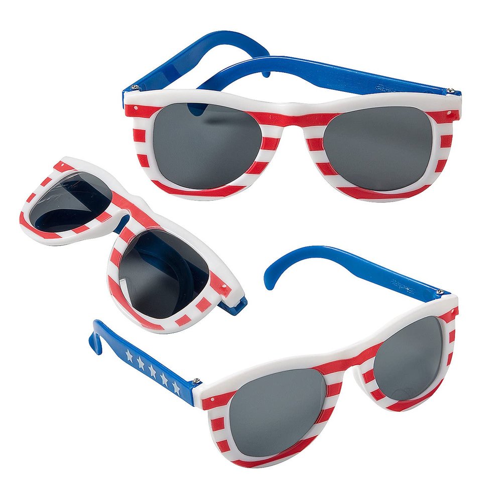 Fun Express Patriotic Sunglasses  12 Pieces
