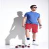 Expert Brand USA-Made Men's Heather Performance Shorts with Pockets, Dark Heather Red, Small view 2