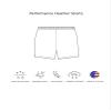 Expert Brand USA-Made Men's Heather Performance Shorts with Pockets, Dark Heather Red, Small view 3