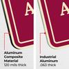 Archery Range with Graphic Decor Sign, (SI-74262) Burgundy Dark, 24x24 Inches, ACM, Fade Resistant, Made in USA view 4