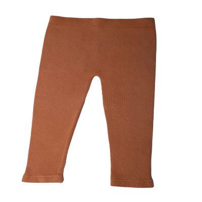 Silky Toes Baby Leggings, Toddler Seamless Soft Cotton Knit Pants for Girls and Boys (PNT Butter 12-18)