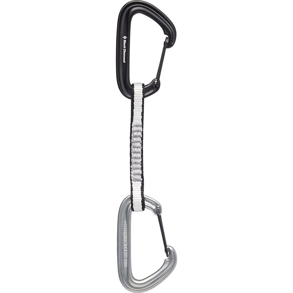 BLACK DIAMOND LiteWire Quickdraw | Lightweight Wiregate Carabiners | Durable Dogbone | Reliable Clipping for Trad & Sport Rock Climbing | 16 cm