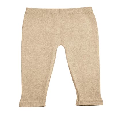 Silky Toes Baby Leggings, Toddler Seamless Soft Cotton Knit Pants for Girls and Boys (Oatmeal 12-18)