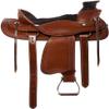 Lussoro Western Leather Roping Ranch Work Horse Saddle Tack, Breastplate & Reins and Free Beautiful Saddle pad (Size 14) view 1
