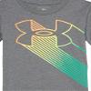 Under Armour Boys' Short Sleeve Logo Graphic T-Shirt, Lightweight & Breathable, Relaxed Fit, Pitch Gray Blaze, 4 view 3