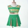 JEATHA Teen Girls Cheerleading Outfits Cheer Leader Uniform Sleeveless Letter Print Crop Tops with Skirt Set Green 16 Years view 2