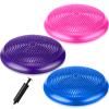 Leitee 3 Pcs Inflated Wobble Cushion Exercise Wiggle Seat for Sensory Flexible Seating Wobble Board Balance Disc Sensory Wiggle Seat Pad for Office Chair with Air Pump(Blue, Purple, Rose Red) view 1