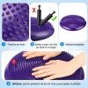 Leitee 3 Pcs Inflated Wobble Cushion Exercise Wiggle Seat for Sensory Flexible Seating Wobble Board Balance Disc Sensory Wiggle Seat Pad for Office Chair with Air Pump(Blue, Purple, Rose Red) view 4