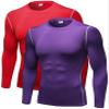 Men's Compression Long Sleeve Shirts, Cool Dry Sport Workout Underwear Shirt Athletic Baselayer Running Gym Tops 2 Pack view 1