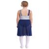 JEATHA Kids Girls Sleeveless Colorblock Mesh Tulle Leotard Dress for Lyrical Contemporary Dance Performance Blue 16 Years view 2