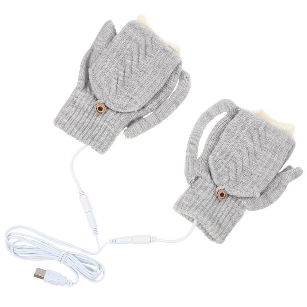 GLEAVI 1set Heated Thermal Gloves for Outdoor Activities Usb Rechargeable Breathable and Warm Hand Warmers for Skiing Riding and Cold Weather Use Holidays